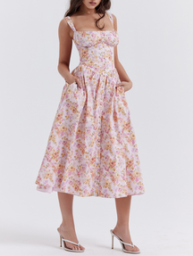 Vestido Floral com bolso