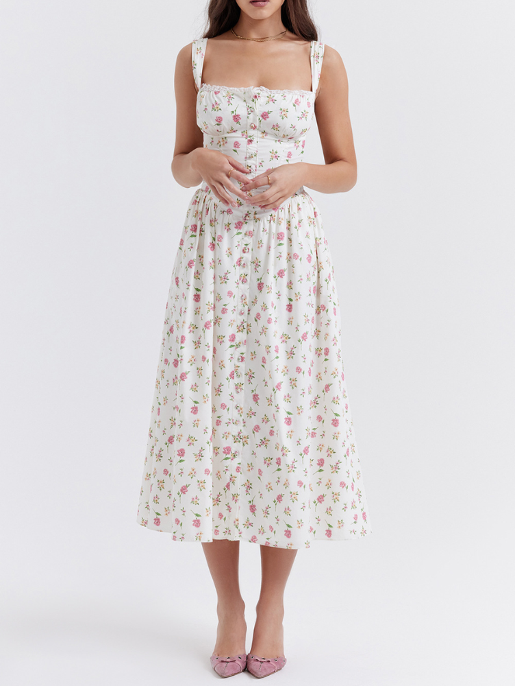 Vestido Floral com bolso
