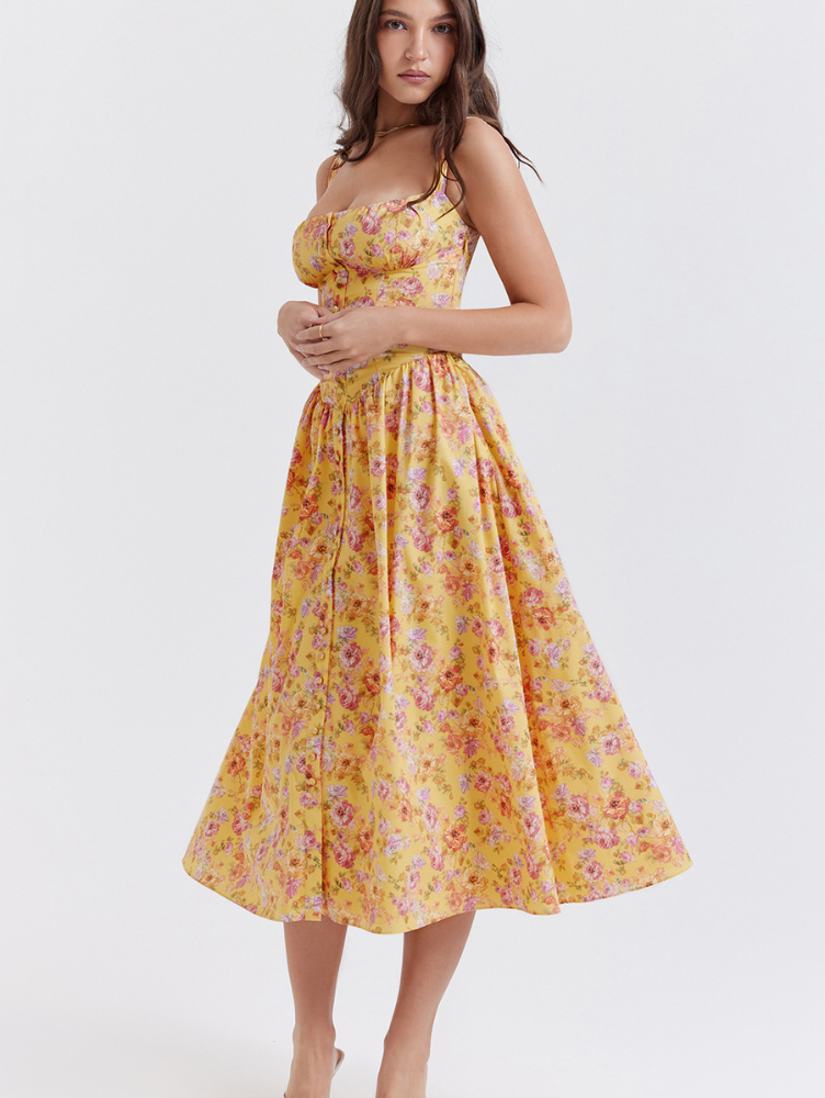 Vestido Floral com bolso