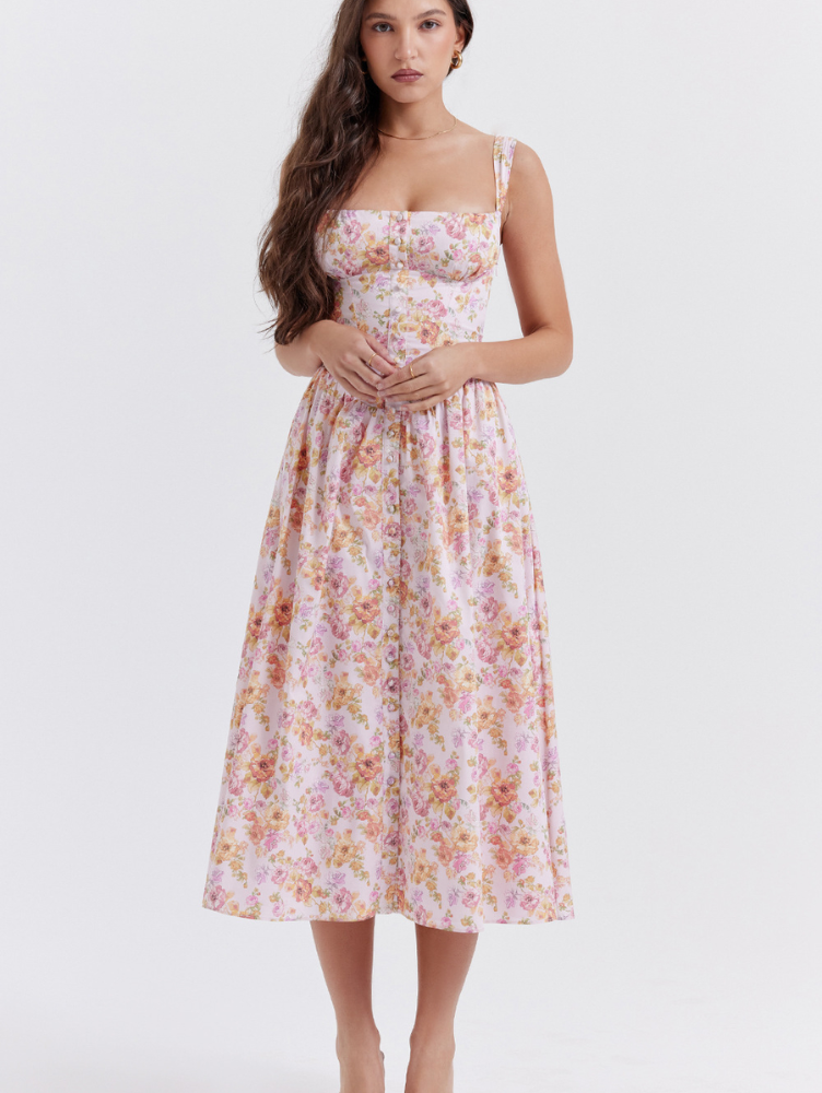 Vestido Floral com bolso