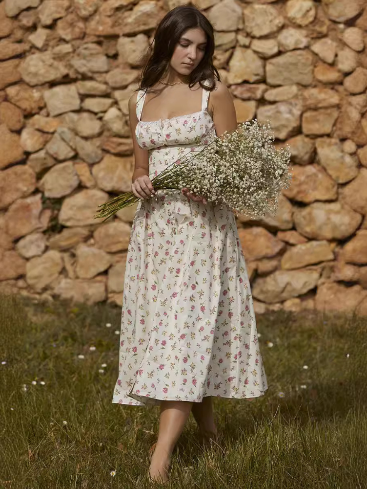 Vestido Floral com bolso