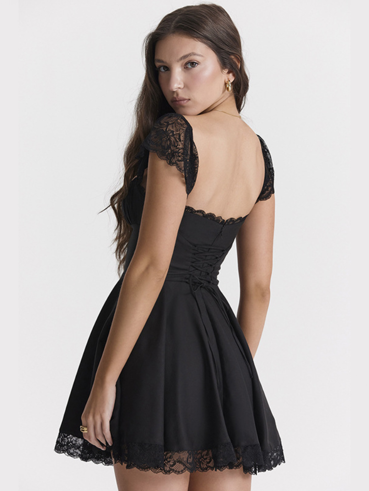 Vestido Corset com Renda