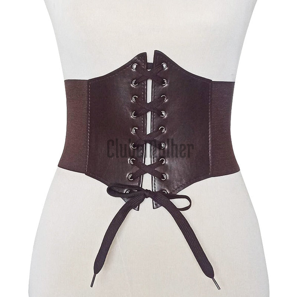 Espartilho Steampunk - Cinta Corset Elástico Café / M (60-80 Cm) Cintura 2 Anos De Garantia