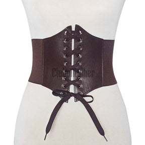 Espartilho Steampunk - Cinta Corset Elástico Café / M (60-80 Cm) Cintura 2 Anos De Garantia