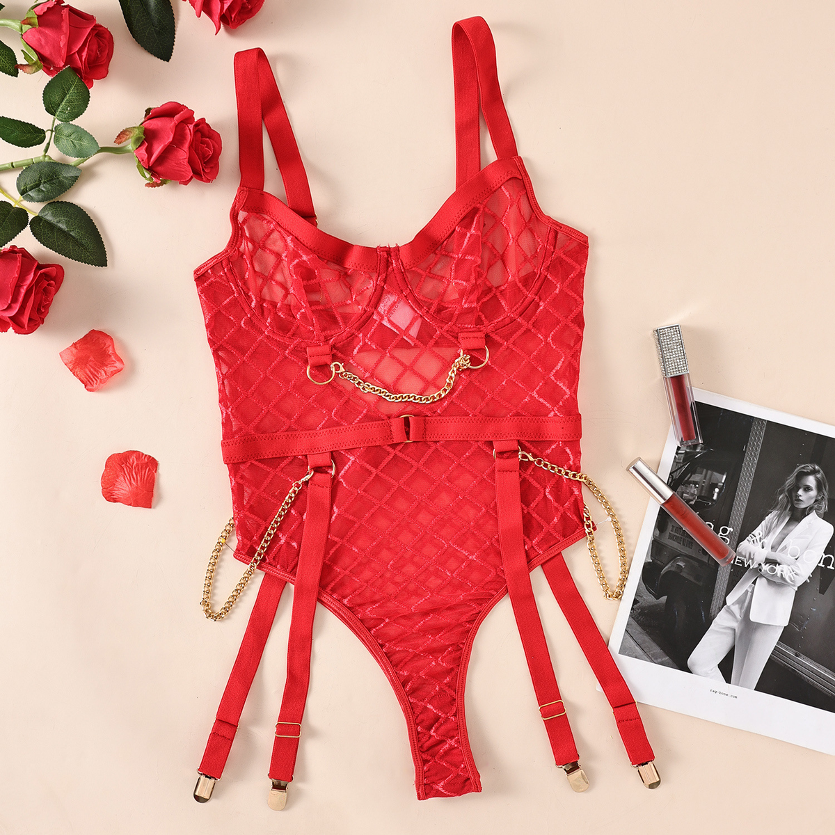 Body Lingerie Sedução em Corrente